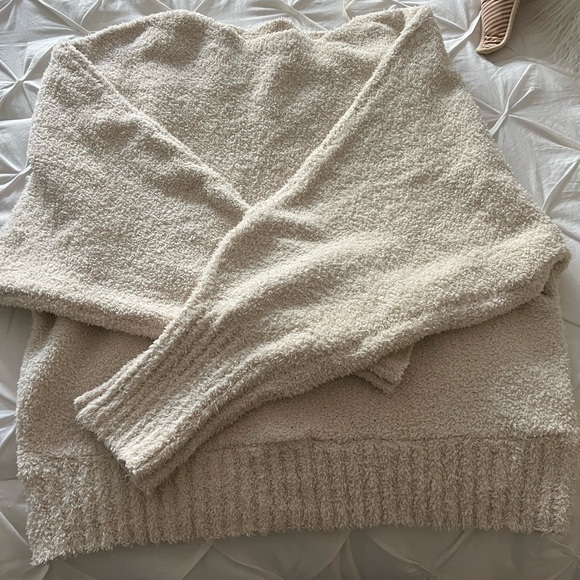 KAISLEY LARGE NUDE FUZZY SWEATER - Picture 1 of 3